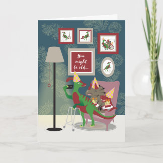 折り畳みグリーティングカード'誕生日自画像' カード