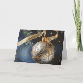 折り畳みグリーティングカード5x7クリスマスカードエレガント- カード