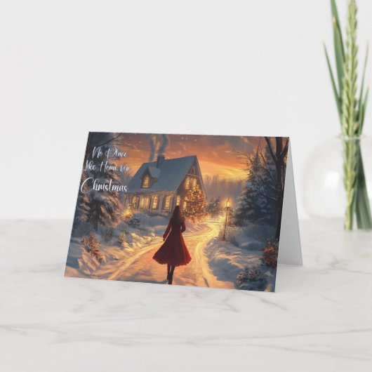 折り畳みグリーティングカード5x7クリスマスカード カード (正面)