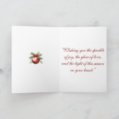 折り畳みグリーティングカード – エレガントクリビクトリアンスマス カード (内部)