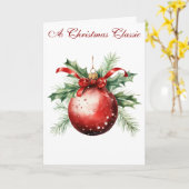 折り畳みグリーティングカード – エレガントクリビクトリアンスマス カード (黄色い花)