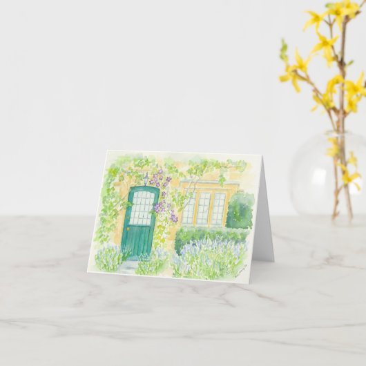 折り畳みグリーティングカード(オリジナルのアートワーク付) カード (黄色い花)