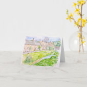 折り畳みグリーティングカード(オリジナルのアートワーク付) カード (黄色い花)