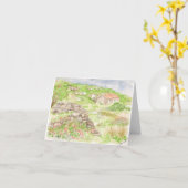 折り畳みグリーティングカード(オリジナルのアートワーク付) カード (黄色い花)