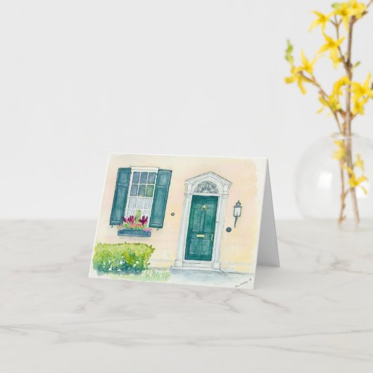 折り畳みグリーティングカード(オリジナルのアートワーク付) カード (黄色い花)