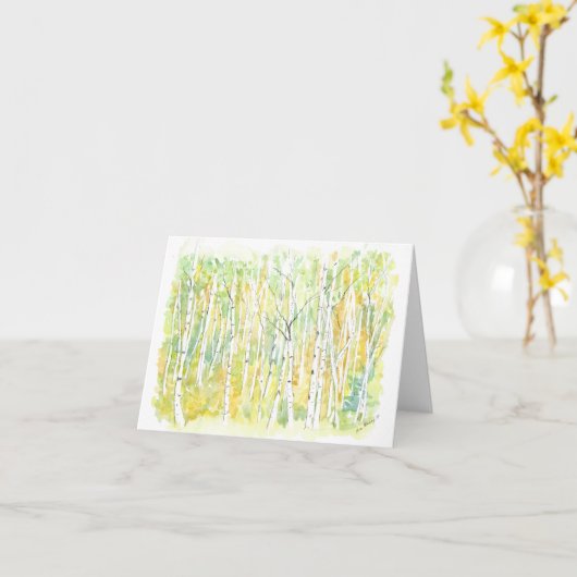 折り畳みグリーティングカード(オリジナルのアートワーク付) カード (黄色い花)