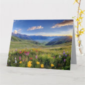 折り畳みグリーティングカード カード (黄色い花)