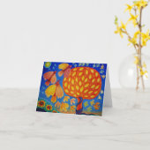 折り畳みグリーティングカード カード (黄色い花)