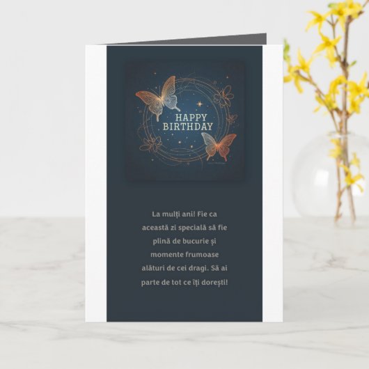 折り畳みグリーティングカード カード (黄色い花)