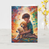 折り畳みグリーティングカード カード (黄色い花)