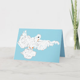 折り畳みグリーティングカード：ノートカード： Dove カード