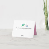 折り畳みグリーティングカード:ピンクガーベラデイジー カード (裏面)