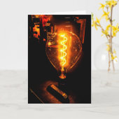 折り畳みグリーティングカード – ヴィンテージ、レトロカード カード (黄色い花)