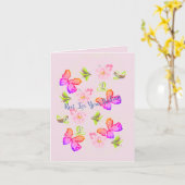 折り畳みグリーティングカード：元気に過ごす カード (黄色い花)