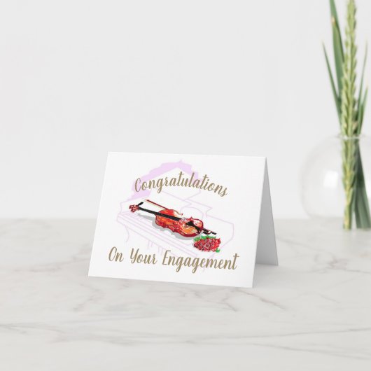 折り畳みグリーティングカード:婚約 カード (正面)
