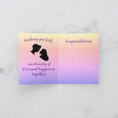 折り畳みグリーティングカード：結婚式 カード (内部)