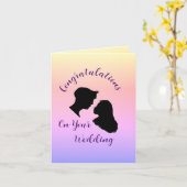 折り畳みグリーティングカード：結婚式 カード (黄色い花)