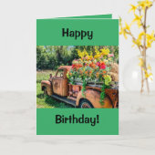 折り畳みグリーティングカード – 誕生日 カード (黄色い花)