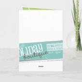 折り畳みグリーティングカード：雪片解剖1 シーズンカード (裏面)