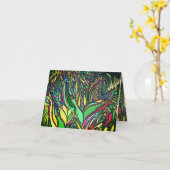 折り畳みグリーティングカード – Khayyam Paradise Collection カード (黄色い花)