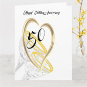 折り畳みグリーティングカー結婚ド50周年記念 カード (黄色い花)