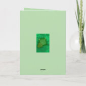 折り畳みグリーンハートマーチ誕生日カード サンキューカード (裏面)