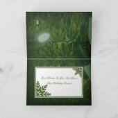 折り畳みグリーンマーキュリーガラス&ピネコーンクリスマスC カード (内部)