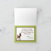 折り畳みサンキューカードウッドランドフレンズフクロウ サンキューカード (内部)