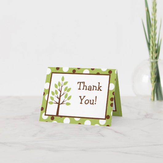 折り畳みサンキューカードウッドランドフレンズフクロウ サンキューカード (正面)