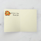 折り畳みサンキューカードオレンジ&イエローフラワーズ サンキューカード (内部)