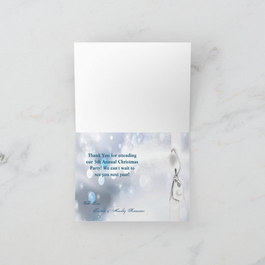 折り畳みサンキューカードオーナメントスノーフレーク雪Fl サンキューカード (内部)