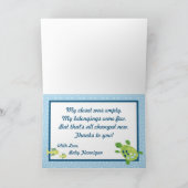 折り畳みサンキューカードカメ礁海海亀 サンキューカード (内部)