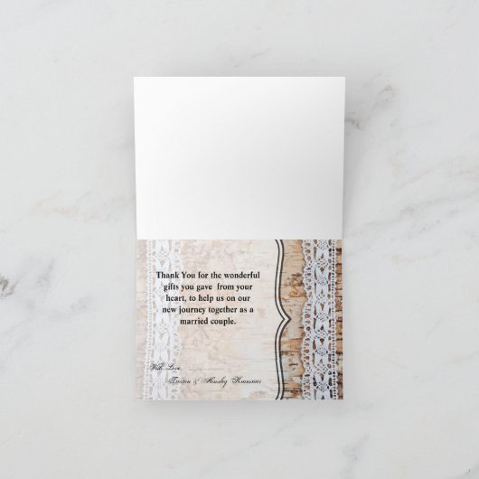 折り畳みサンキューカードカントリーバーンウッドレーストリム サンキューカード (内部)