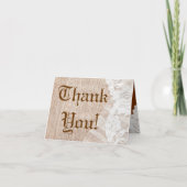 折り畳みサンキューカードカントリーレースハンカチ サンキューカード (正面)