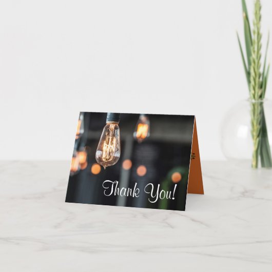 折り畳みサンキューカードカントリー電球 サンキューカード (正面)