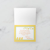 折り畳みサンキューカードゴムダッキー（アヒルちゃん）泡 サンキューカード (内部)