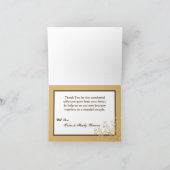 折り畳みサンキューカードゴールドフォイル離れツリー秋 サンキューカード (内部)