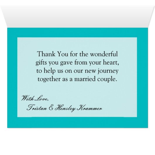 折り畳みサンキューカードサンセットフェードティール(緑がかった色)ブルータンポー (内部横(下))