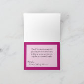 折り畳みサンキューカードサンセットフェードピンクタン写真 サンキューカード (内部)