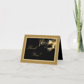 折り畳みサンキューカードスイート16金ゴールドブラック サンキューカード (正面)