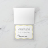 折り畳みサンキューカードストライプシェブロン灰色イエロー サンキューカード (内部)