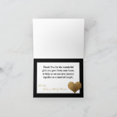 折り畳みサンキューカードストライプモダン白黒 サンキューカード (内部)