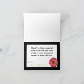 折り畳みサンキューカードストライプモダン白黒 サンキューカード (内部)