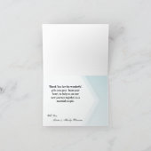 折り畳みサンキューカードトロピカルフラワーオンブルーオーム サンキューカード (内部)