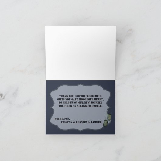 折り畳みサンキューカードネイビーデジタルプリントユニフォーム サンキューカード (内部)