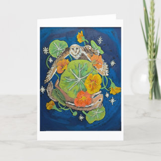 折り畳みサンキューカードフクロウとチムンク サンキューカード