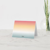 折り畳みサンキューカードフラミンゴスサンセットカード サンキューカード (裏面)