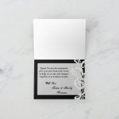 折り畳みサンキューカードブラックレースダマスクアンティーク サンキューカード (内部)