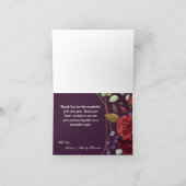 折り畳みサンキューカードプラムパープルバラ金ゴールドGeome サンキューカード (内部)