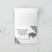 折り畳みサンキューカードボホバッファロートライバルパターン サンキューカード (内部)